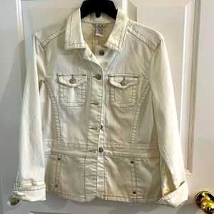 White CABI denim jacket